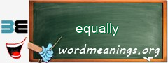 WordMeaning blackboard for equally